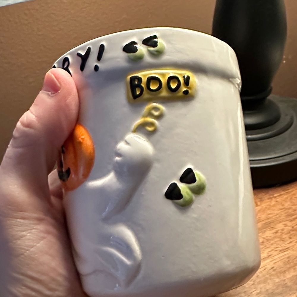 Halloween Pumpkin Ghost Mug - Picture 3 of 9